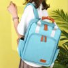 1912# Diaper Bag Large Capacity Backpack Multiple Pockets Water-resistant Fabric for Mom Baby Daddy
