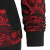 Skull Graphic Front Pocket Zip Up Hoodie