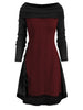 Cowl Neck Lace Up Guipure Panel Longline Knitwear