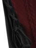 Cowl Neck Lace Up Guipure Panel Longline Knitwear
