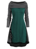 Cowl Neck Lace Up Guipure Panel Longline Knitwear