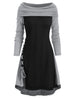 Cowl Neck Lace Up Guipure Panel Longline Knitwear