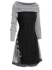 Cowl Neck Lace Up Guipure Panel Longline Knitwear