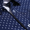 Men's Casual Slim Five-Star Print Long Sleeve Shirt