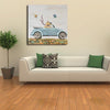 Happy Art Handed Top Grade Canvas Animal Lovely Oil Painting Wall Decor