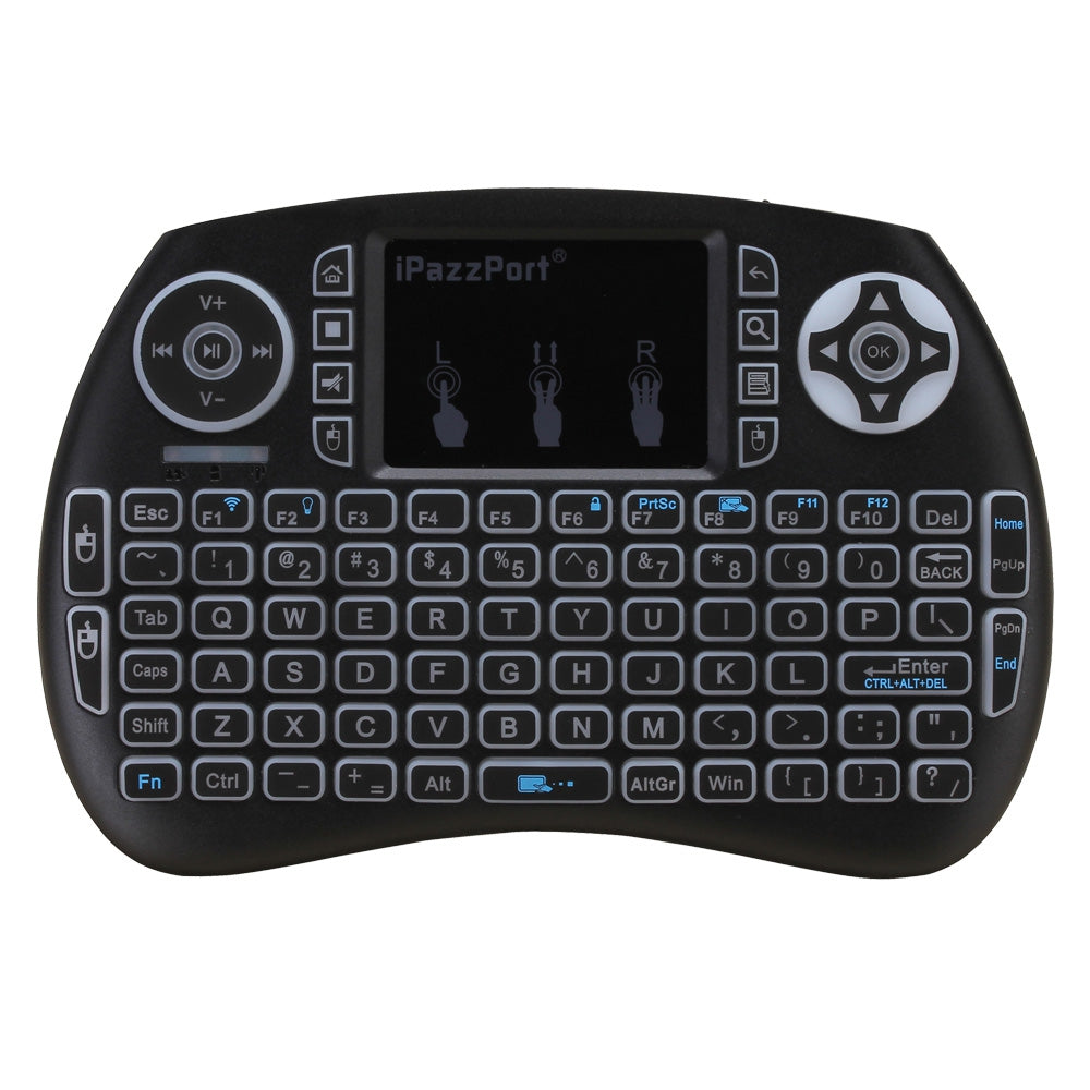 iPazzPort 3-color Backlit Wireless Mini Keyboard and Mouse Touchpad for Raspberry Pi 3 Windows/Android/Google/Smart TV