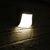 Solar Powered 3LEDs Fence Gutter Light Outdoor Garden Yard Wall Pathway Lamp 4PCS