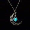 Fashion Women'S Moon Charm Luminous Stone Necklaces Pendants Jewelry