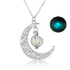 Fashion Women'S Moon Charm Luminous Stone Necklaces Pendants Jewelry