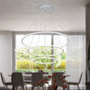 Brightness Modern Simplicity LED Pendant Light Three Rings External White light Inside Warm White
