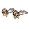 Alloy Material/Electroplating Paint Process/Gold and Silver Knot Shape Men Cuffl
