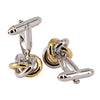 Alloy Material/Electroplating Paint Process/Gold and Silver Knot Shape Men Cuffl