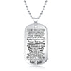 To My Son Daughter I Want You To Believe Love Dad Mom Lettering Hang Necklace