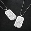 To My Son Daughter I Want You To Believe Love Dad Mom Lettering Hang Necklace