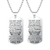 To My Son Daughter I Want You To Believe Love Dad Mom Lettering Hang Necklace