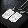 To My Son Daughter I Want You To Believe Love Dad Mom Lettering Hang Necklace