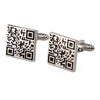 Alloy Material Paint Process Two-Dimensional Code Pattern Men Cufflinks
