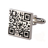 Alloy Material Paint Process Two-Dimensional Code Pattern Men Cufflinks