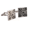 Alloy Material Paint Process Two-Dimensional Code Pattern Men Cufflinks