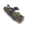 7 in 1 Military Multi-function Outdoor Survival Whistle Compass Hiking Climbing Accessory