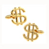 Brass Electroplating Process Dollar Shaped Cufflinks for Men