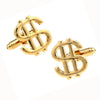 Brass Electroplating Process Dollar Shaped Cufflinks for Men