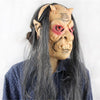 Yeduo Halloween Horror Masks Scary Mask Halloween Toothy Zombie with Long Hair Devil Ghost