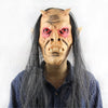 Yeduo Halloween Horror Masks Scary Mask Halloween Toothy Zombie with Long Hair Devil Ghost