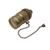 Brightness E26 / E27 Edison Socket Base Retro Pendant Lamp Holder 3pcs Metal Zipper Style with Pull Chain Power Switch
