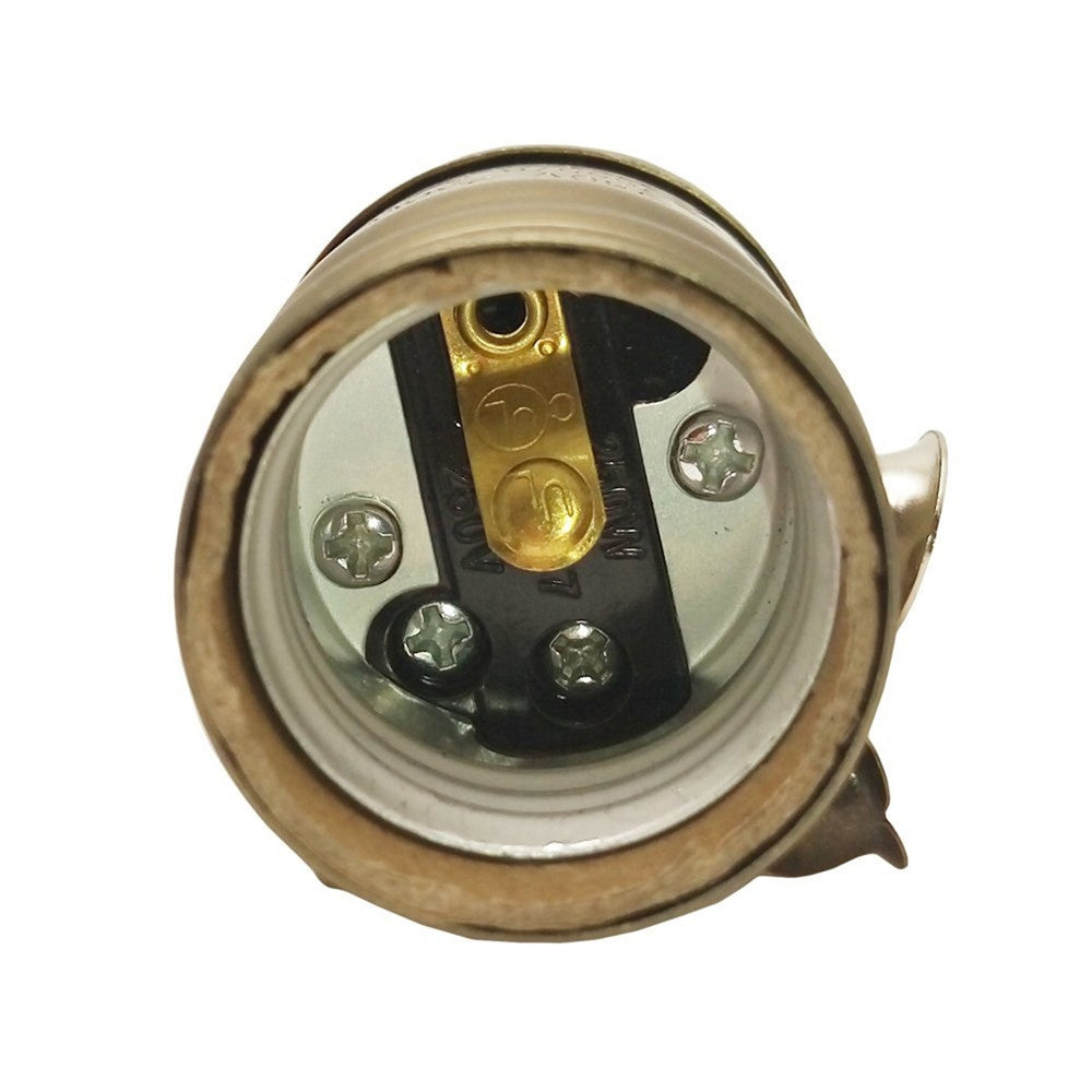 Brightness E26 / E27 Edison Socket Base Retro Pendant Lamp Holder 3pcs Metal Zipper Style with Pull Chain Power Switch