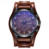 CURREN A03348 Men Luxury Creative Large Dial Leather Sports Quartz Watch