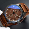 CURREN A03348 Men Luxury Creative Large Dial Leather Sports Quartz Watch