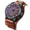CURREN A03348 Men Luxury Creative Large Dial Leather Sports Quartz Watch