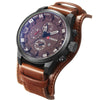 CURREN A03348 Men Luxury Creative Large Dial Leather Sports Quartz Watch