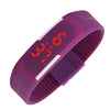Silicone Rubber Gel Jelly Unisex LED Wrist Watch Bracelet