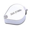 30 Times Magnifying Glass 30X21MM Metal Folding Precision Glasses Jewelry Antique Identification Watch Repair Tools