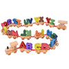 Wooden Train Figure Model Toy with Alphabetical Number