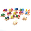 Wooden Train Figure Model Toy with Alphabetical Number