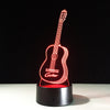Yeduo New Action Figure 7 Colors Guitar 3D Visual Led Night Lights As Bedroom Table Lamp Best Gifts for Kids Friends Acrylic