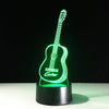 Yeduo New Action Figure 7 Colors Guitar 3D Visual Led Night Lights As Bedroom Table Lamp Best Gifts for Kids Friends Acrylic