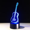 Yeduo New Action Figure 7 Colors Guitar 3D Visual Led Night Lights As Bedroom Table Lamp Best Gifts for Kids Friends Acrylic
