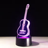 Yeduo New Action Figure 7 Colors Guitar 3D Visual Led Night Lights As Bedroom Table Lamp Best Gifts for Kids Friends Acrylic