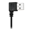 Cwxuan Right Angle Mini USB Data Charging Spring Cable - 100cm