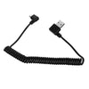 Cwxuan Right Angle Mini USB Data Charging Spring Cable - 100cm