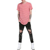 Men's Striped Short Sleeved T-Shirt