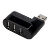Rotatable High Speed 3 Ports  HUB 2.0 USB Splitter Adapter