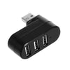 Rotatable High Speed 3 Ports  HUB 2.0 USB Splitter Adapter