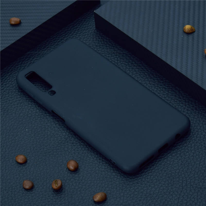 TPU Material Solid Color Mobile Phone Case for Samsung Galaxy A7(2018)