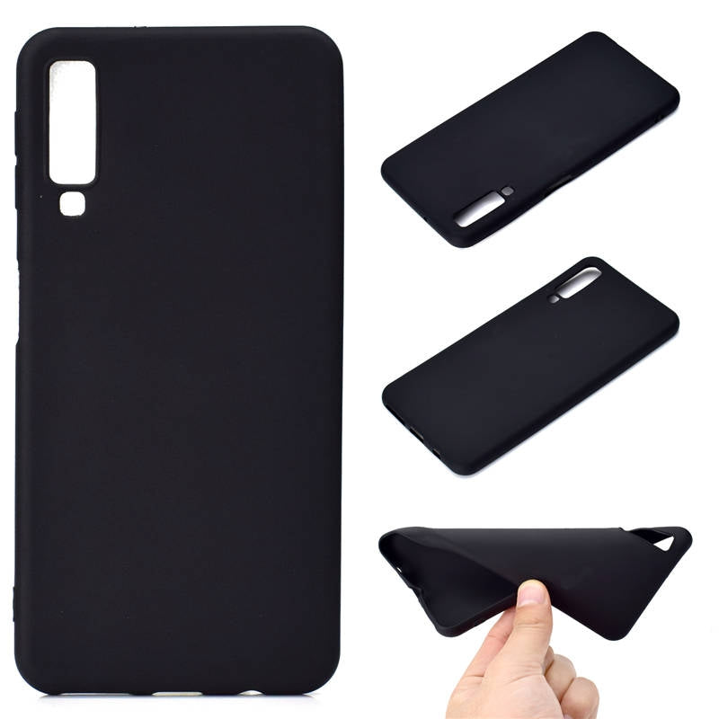 TPU Material Solid Color Mobile Phone Case for Samsung Galaxy A7(2018)