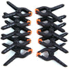 LimoStudio 10-Pack Adjustable Heavy Duty Spring Black Clamps